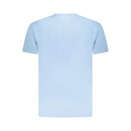 Trussardi Light Blue Cotton Men T-Shirt - Hilstor