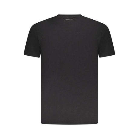 Trussardi Black Cotton Men T-Shirt - Hilstor
