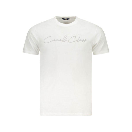 Cavalli Class White Cotton Mens TShirt - Hilstor