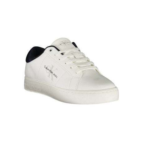 Calvin Klein White Leather Men Sneaker - Hilstor