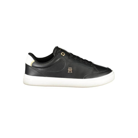 Tommy Hilfiger Black Leather Women Sneaker - Hilstor