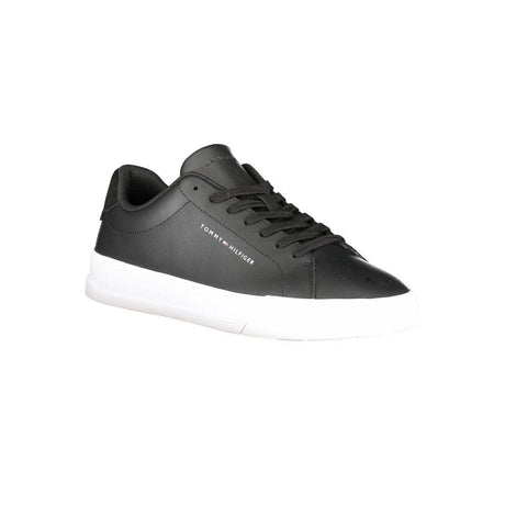 Tommy Hilfiger Black Leather Men Sneaker - Hilstor
