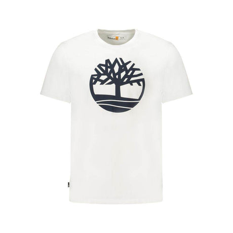 Timberland White Cotton Men T-Shirt - Hilstor
