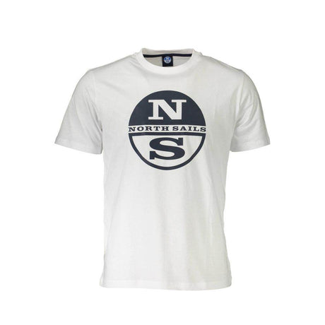 North Sails White Cotton Men T-Shirt - Hilstor