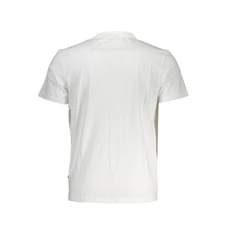 Napapijri White Cotton Men T-Shirt - Hilstor