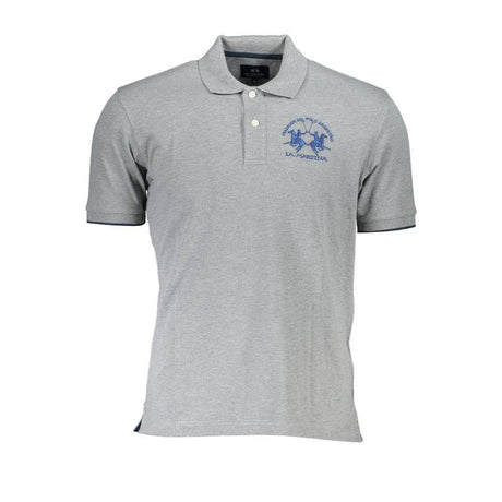 La Martina Brown Cotton Men Polo Shirt - Hilstor