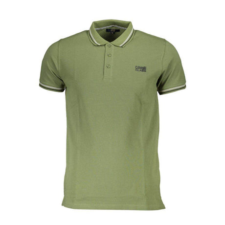 Cavalli Class Green Cotton Men Polo Shirt - Hilstor