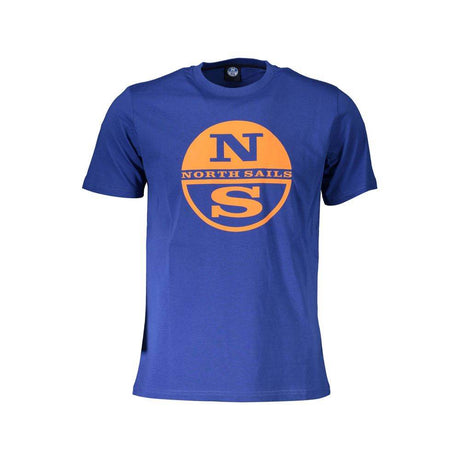 North Sails Blue Cotton Men T-Shirt - Hilstor