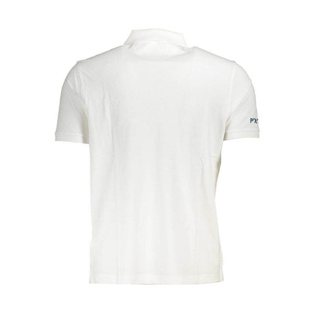La Martina White Cotton Men Polo Shirt - Hilstor