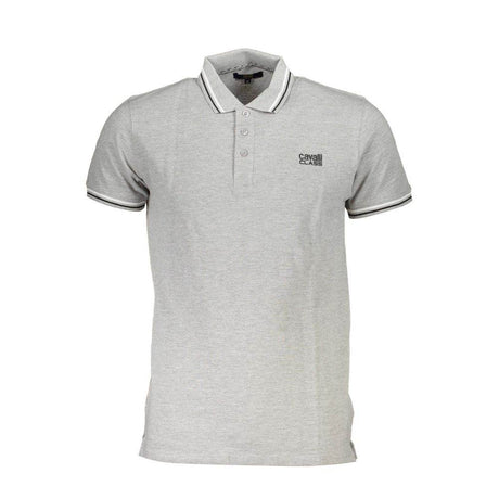 Cavalli Class Brown Cotton Men Polo Shirt - Hilstor
