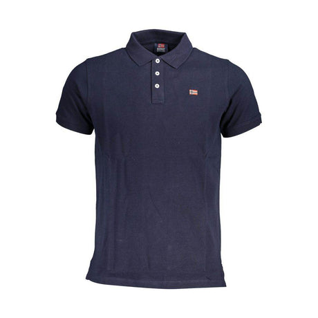 Norway 1963 Blue Cotton Men Polo Shirt - Hilstor
