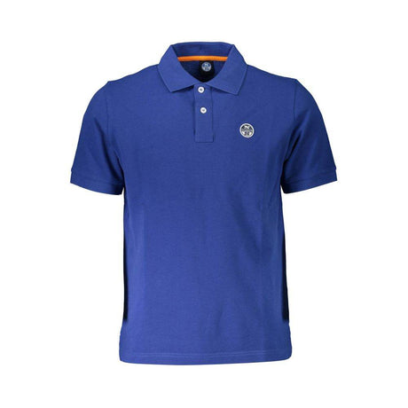 North Sails Blue Cotton Men Polo Shirt - Hilstor
