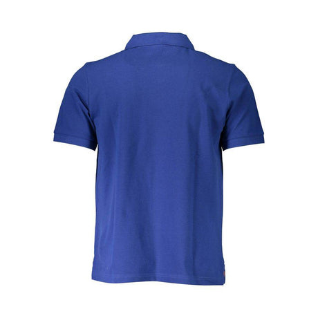 North Sails Blue Cotton Men Polo Shirt - Hilstor