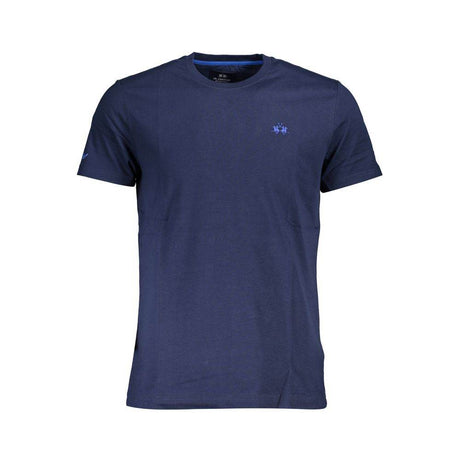 La Martina Blue Cotton Men TShirt - Hilstor