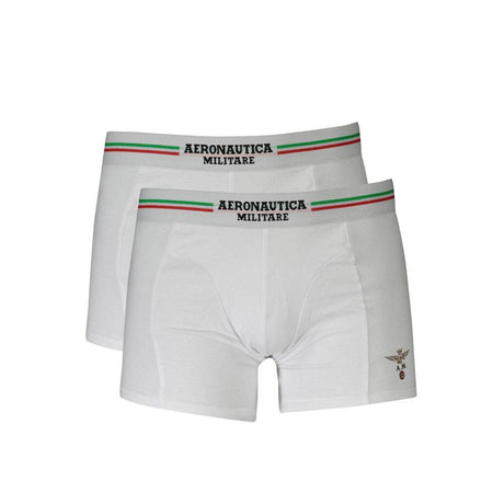 Aeronautica Militare White Cotton Men Boxer - Hilstor