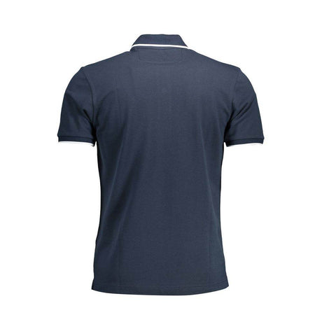 La Martina Blue Cotton Men Polo Shirt - Hilstor