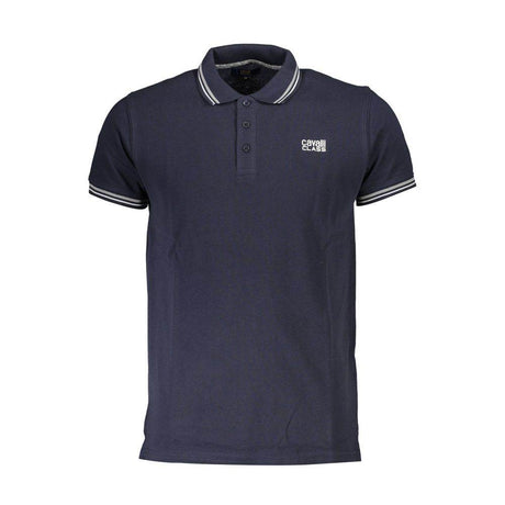 Cavalli Class Blue Cotton Men Polo Shirt - Hilstor