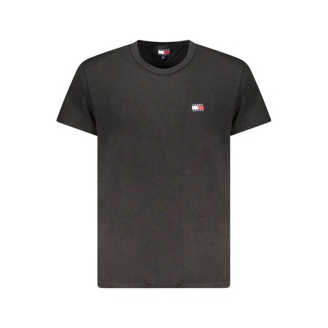 Tommy Hilfiger Black Cotton Men T-Shirt - Hilstor