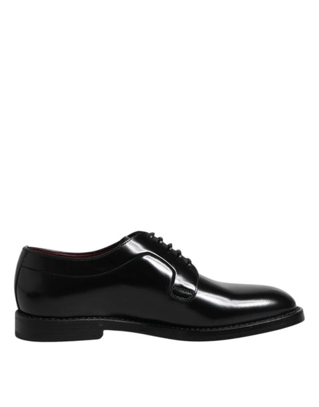 Dolce & Gabbana Black Leather Lace Up Derby Dress Formal Shoes - Hilstor