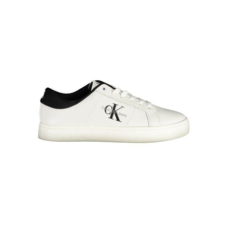 Calvin Klein White Polyester Sneaker - Hilstor