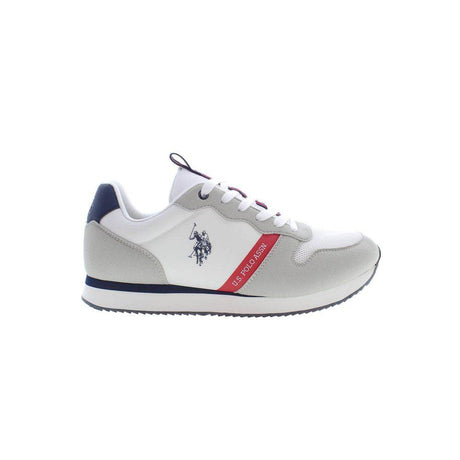 U.S. POLO ASSN. White Polyester Men Sneaker - Hilstor