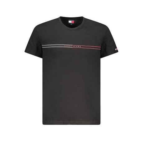 Tommy Hilfiger Black Cotton Men T-Shirt - Hilstor