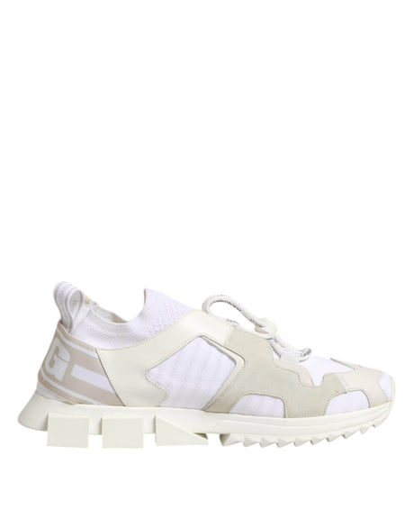 Dolce & Gabbana White Mesh Sorrento Trekking Sneakers Shoes - Hilstor