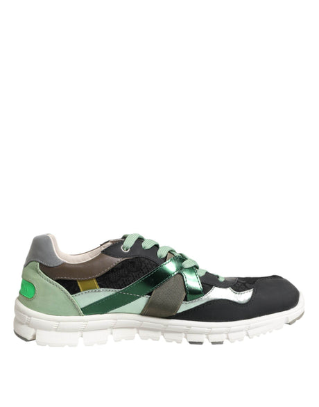 Dolce & Gabbana Multicolor Lace Up Low Top Sneakers Shoes - Hilstor