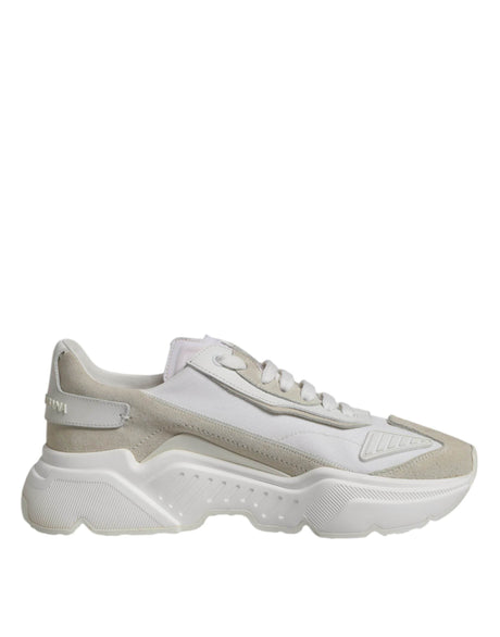 Dolce & Gabbana White Low Top Daymaster Men Sneakers Shoes - Hilstor