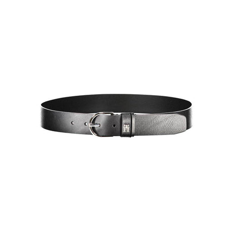 Tommy Hilfiger Black Leather Women Belt - Hilstor