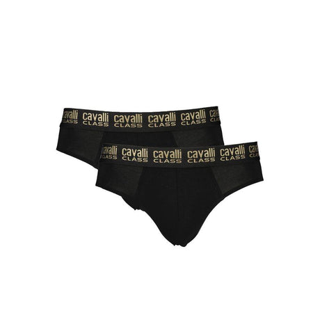 Cavalli Class Black Cotton Men Underwear - Hilstor