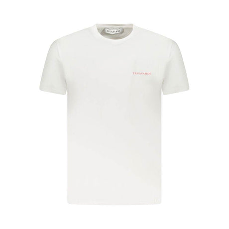 Trussardi White Cotton Men T-Shirt - Hilstor