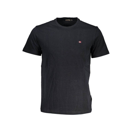 Napapijri Black Cotton Men T-Shirt - Hilstor