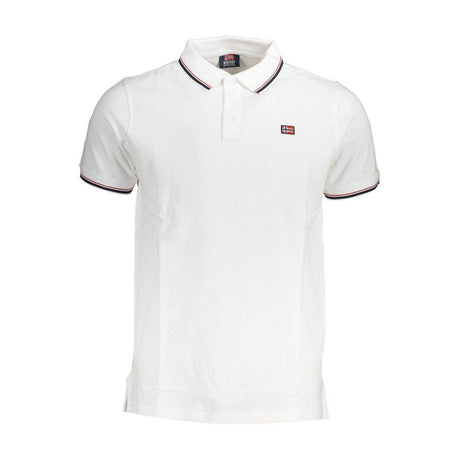 Norway 1963 White Cotton Men Polo Shirt - Hilstor