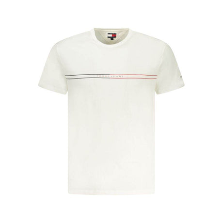 Tommy Hilfiger White Cotton Men T-Shirt - Hilstor