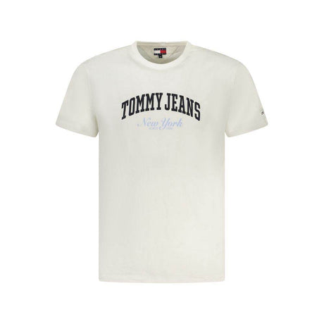 Tommy Hilfiger White Cotton Men T-Shirt - Hilstor
