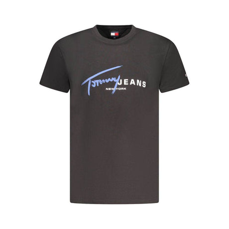 Tommy Hilfiger Black Cotton Men T-Shirt - Hilstor