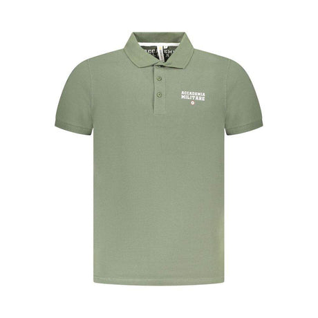 Accademia Militare Green Cotton Polo Shirt - Hilstor