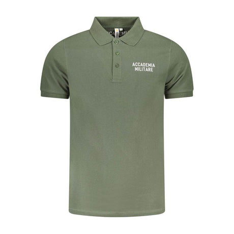 Accademia Militare Green Cotton Polo Shirt - Hilstor