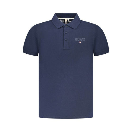 Accademia Militare Blue Cotton Polo Shirt - Hilstor