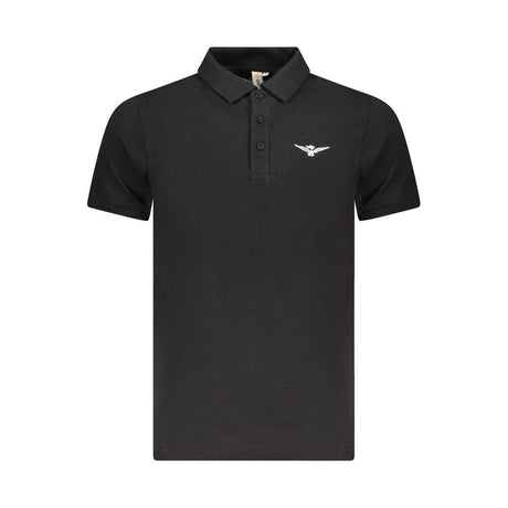 Accademia Militare Black Cotton Polo Shirt - Hilstor