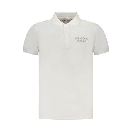 Accademia Militare White Cotton Polo Shirt - Hilstor