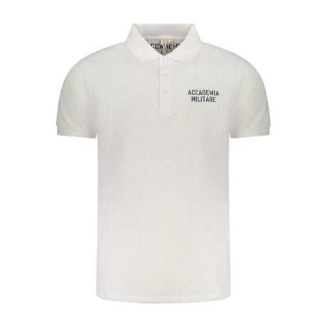 Accademia Militare White Cotton Polo Shirt - Hilstor