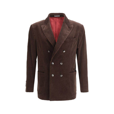 Brunello Cucinelli Velvet Blazer Jacket - Hilstor