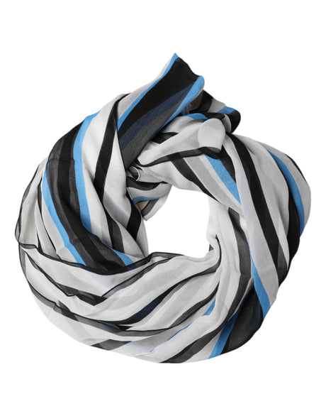 Dolce & Gabbana Multicolor Striped Neck Warmer Wrap Scarf - Hilstor
