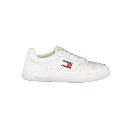 Tommy Hilfiger White Leather Mens Sneaker - Hilstor