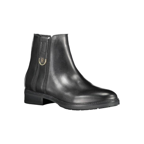 Tommy Hilfiger Black Leather Women Boot - Hilstor