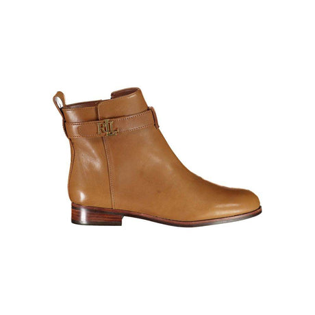 Ralph Lauren Brown Leather Women Boot - Hilstor