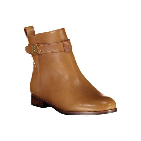 Ralph Lauren Brown Leather Women Boot - Hilstor