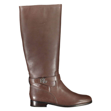 Ralph Lauren Brown Leather Women Boot - Hilstor